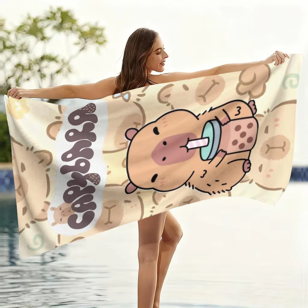Capybara Cartoon Beach Towel Q - огляд і ціна Towel Small Sport